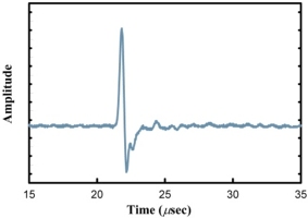 Typical temporal response of a BAT transducer under impulsive excitation.